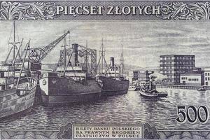 Hafen von alt Polieren Geld foto