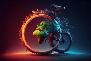 Welt Fahrrad Tag 3 Juni ai generiert foto
