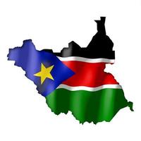 Süd Sudan - - Land Flagge und Rand auf Weiß Hintergrund foto