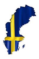 Schweden - - Land Flagge und Rand auf Weiß Hintergrund foto