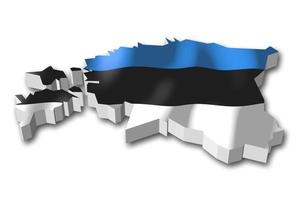 Estland - - Land Flagge und Rand auf Weiß Hintergrund foto