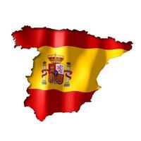 Spanien - - Land Flagge und Rand auf Weiß Hintergrund foto