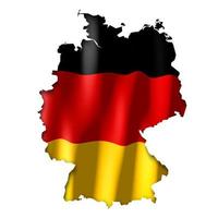 Deutschland - - Land Flagge und Rand auf Weiß Hintergrund foto