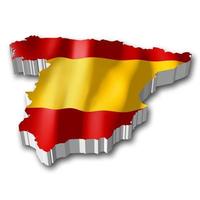 Spanien - - Land Flagge und Rand auf Weiß Hintergrund foto