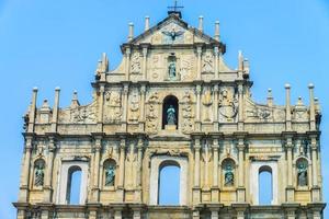 Ruinen der St. Paul Kirche in Macau City, China foto