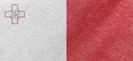 Malta Stoff Flagge Baumwolle Material breit Flaggen Hintergrund farbig Malta Flagge Hintergrund foto