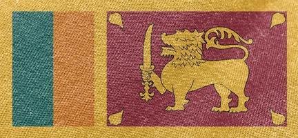 sri Lanka Stoff Flagge Baumwolle Material breit Flaggen Hintergrund farbig Stoff sri Lanka Flagge Hintergrund foto