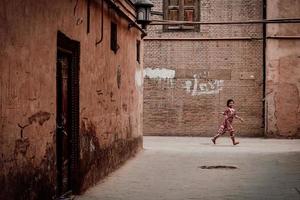 das Jahrhunderte alt Kashgar alt Stadt, Dorf ist gelegen im das Center von Kashgar. foto