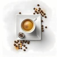 Kaffee Stil Illustration ai generiert foto