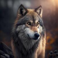 Wolf Aktivität Illustration ai generiert foto
