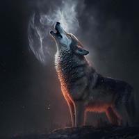 Wolf Illustration ai generiert foto