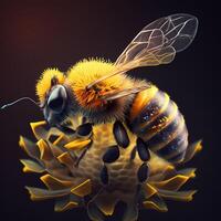 Honig Biene Illustration ai generiert foto