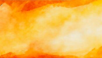 Orange Ton Aquarell gemalt Overlay auf Gemälde Papier Hintergrund, generativ ai foto