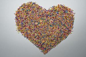 mehrfarbig Herz Design Element Liebe Symbol gestalten foto