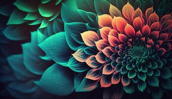 ein Natur inspiriert abstrakt mit Makro Blume Texturen Hintergrund ai generativ foto