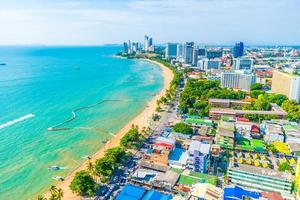 Pattaya Stadt und Bucht foto
