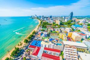 Pattaya Stadt und Bucht foto