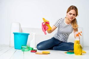 Haus Reinigung Waschmittel Fußboden Reinigung Lebensstil Innere foto