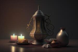 Ramadan Feier Urlaub Illustration, generativ ai foto