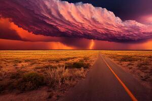 Illustration von Sturm Wolken gefangen im Westen Texas foto