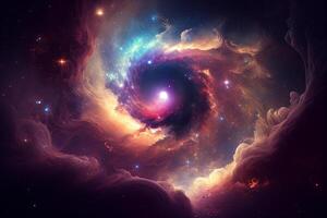 Raum Galaxis Hintergrund generativ ai foto