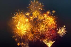 Neu Jahr Feuerwerk. ai generiert foto