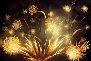 Neu Jahr Feuerwerk. ai generiert foto