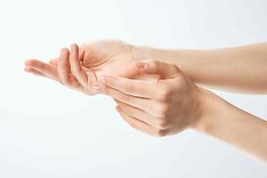 weiblich Hände Übung Haut Pflege Finger Gesundheit foto