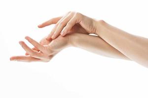 Hand Sahne sauber Haut Nahansicht Hygiene Kosmetika foto