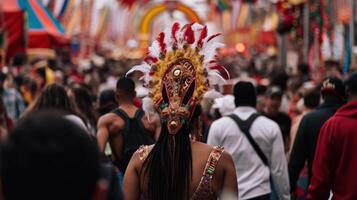 Menschen auf Karneval Feier generativ ai foto