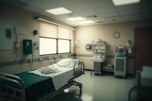 leeren Krankenhaus Zimmer generativ ai foto