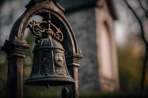 Kirche Metall Glocke generativ ai foto