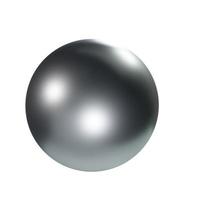 schwarz Metall Ball. 3d machen. foto