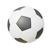 klassisch Leder Fußball Ball. 3d machen. foto