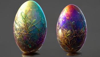 farbig Ostern Eier. ai machen. foto