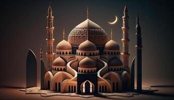 Ramadan kareem Moschee von islamisch Konzept foto