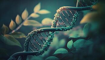 Mensch DNA Gen Grün Natur Konzept foto