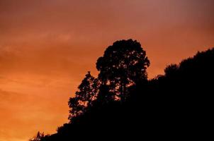 Sonnenuntergang auf den Bergen foto