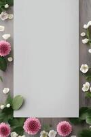 bunt einfach Blumen- Dekoration, winzig Blume Illustration, Hintergrund Vorlage, kreativ Anordnung von Natur und Blumen. gut zum Banner, Hochzeit Karte Einladung Entwurf, Design Element, und andere. foto