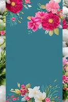 bunt einfach Blumen- Dekoration, winzig Blume Illustration, Hintergrund Vorlage, kreativ Anordnung von Natur und Blumen. gut zum Banner, Hochzeit Karte Einladung Entwurf, Design Element, und andere. foto