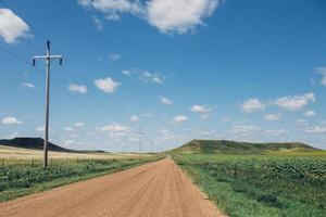 offener Feldweg in South Dakota foto