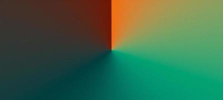 abstrakt retro Grunge dekorativ Linderung Banner mit Film Staub Textur und Grün und Orange Gradient Farben. Rau farbig Illustration Hintergrund. foto