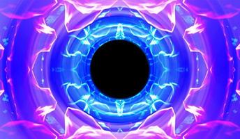 Neon- radial Spiral- nach vorne Tunnel bewirken Meta Universum Technologie Sinn Hintergrund foto
