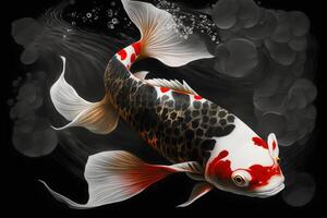 Illustration von unter Wasser Leben mit verschiedene Arten von Koralle Riff Fisch, gemacht durch generativ ai Technologie foto