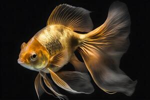 golden Zier Fisch gemacht mit generativ ai Technologie foto