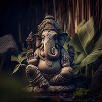 Ganesh Gott Bild Statue von Gott generativ ai foto