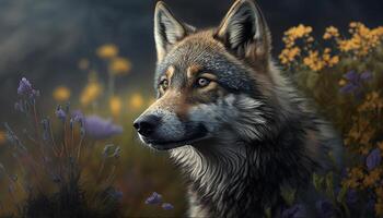 einer von das die meisten ikonisch Luper Kreaturen Wolf Bild generativ ai foto