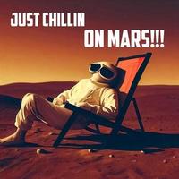 gerade chillen auf Mars entspannend Bild Design mit Astronaut foto