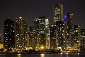 Chicago, Illinois 2016 - Chicago Skyline in der Nacht foto