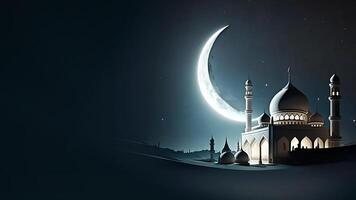 ai generiert Ramadan Moschee und Laterne foto